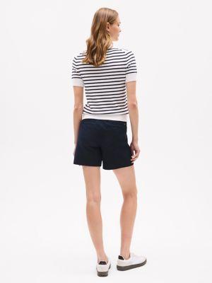 Lightweight Stripe Short-Sleeve Sweater Product Image