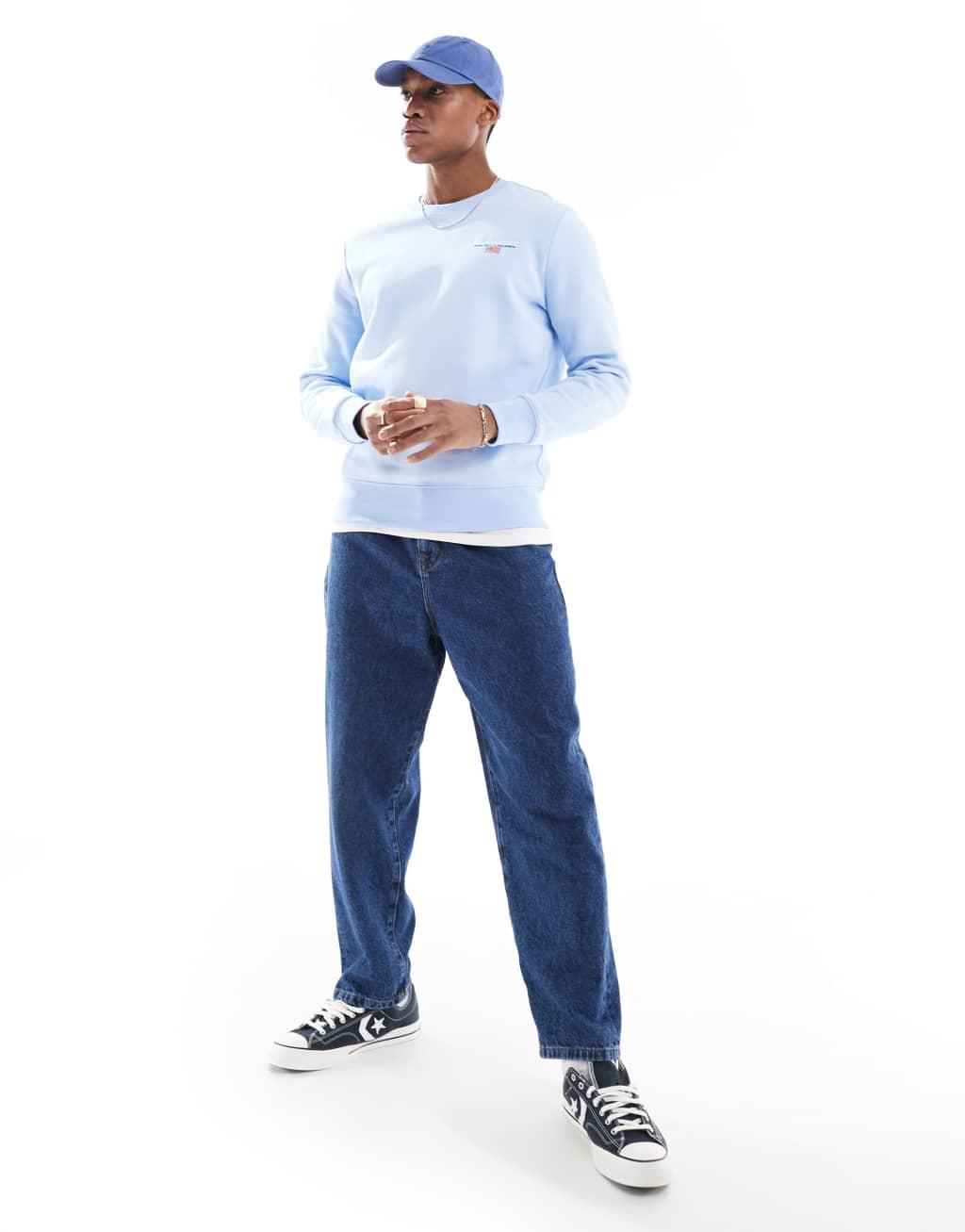 Polo Ralph Lauren Sport capsule small chest logo sweatshirt in light blue Product Image