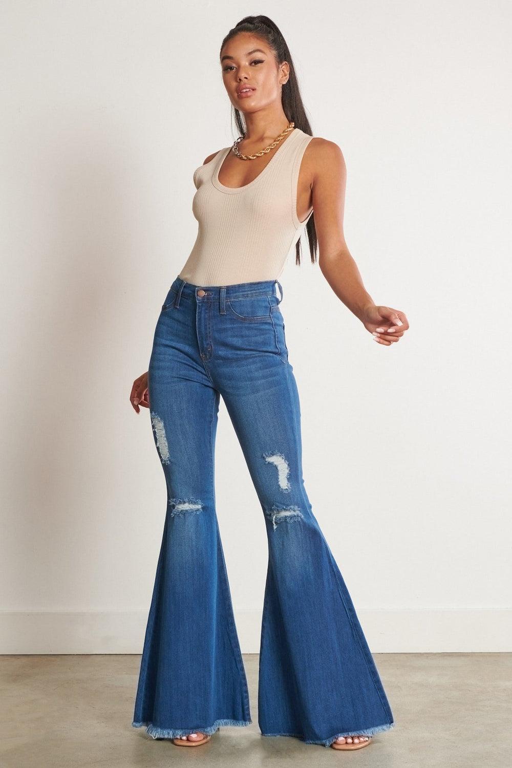 The Lainey Concert Bell Bottom Jeans Product Image