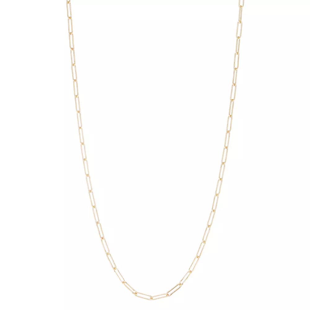 Jordan Blue Men's 14k Gold Filled 4.1 mm Paper Clip Chain Necklace, Size: 24" Product Image