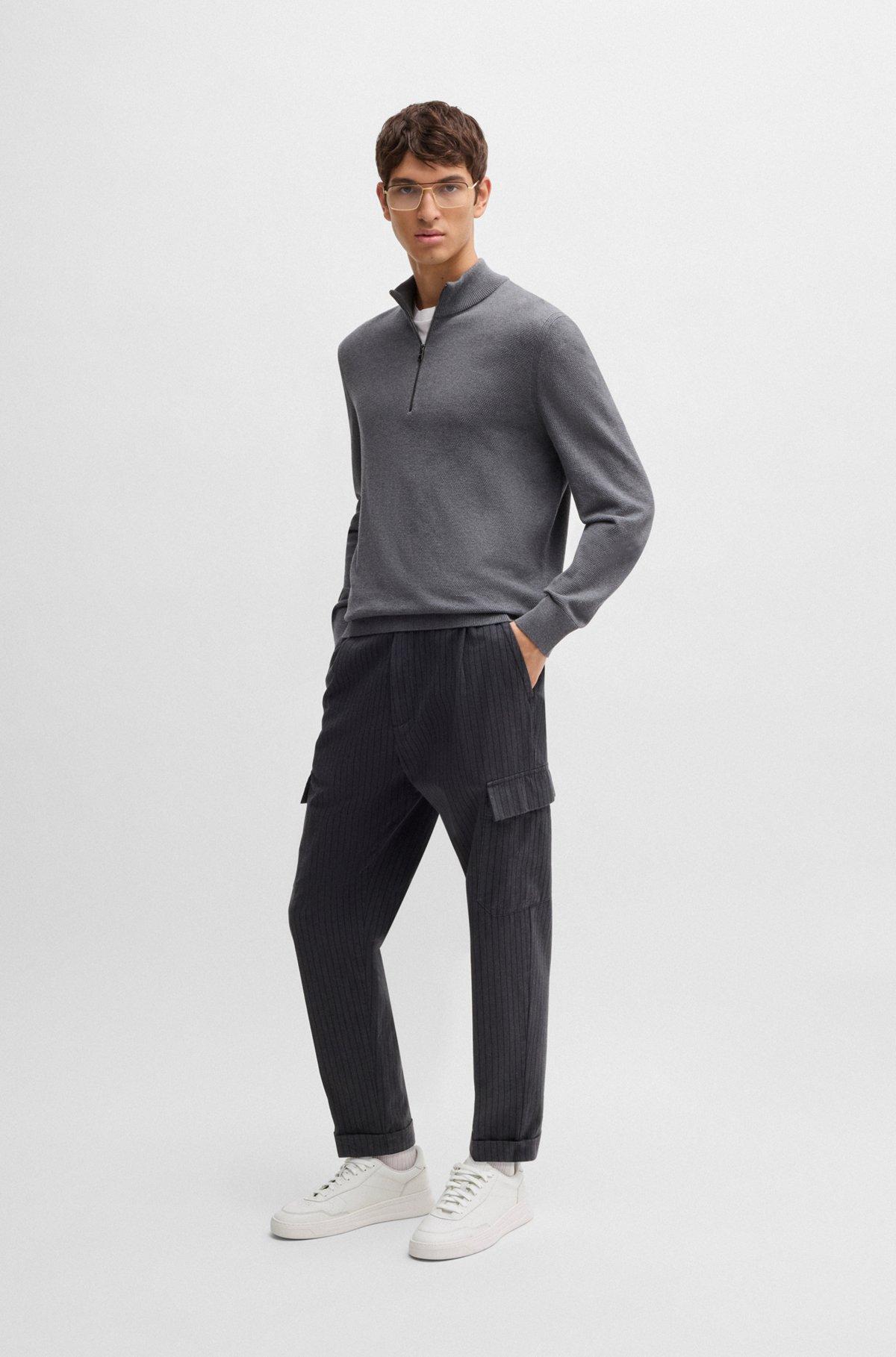 Leather trainers with rubber outsole Product Image