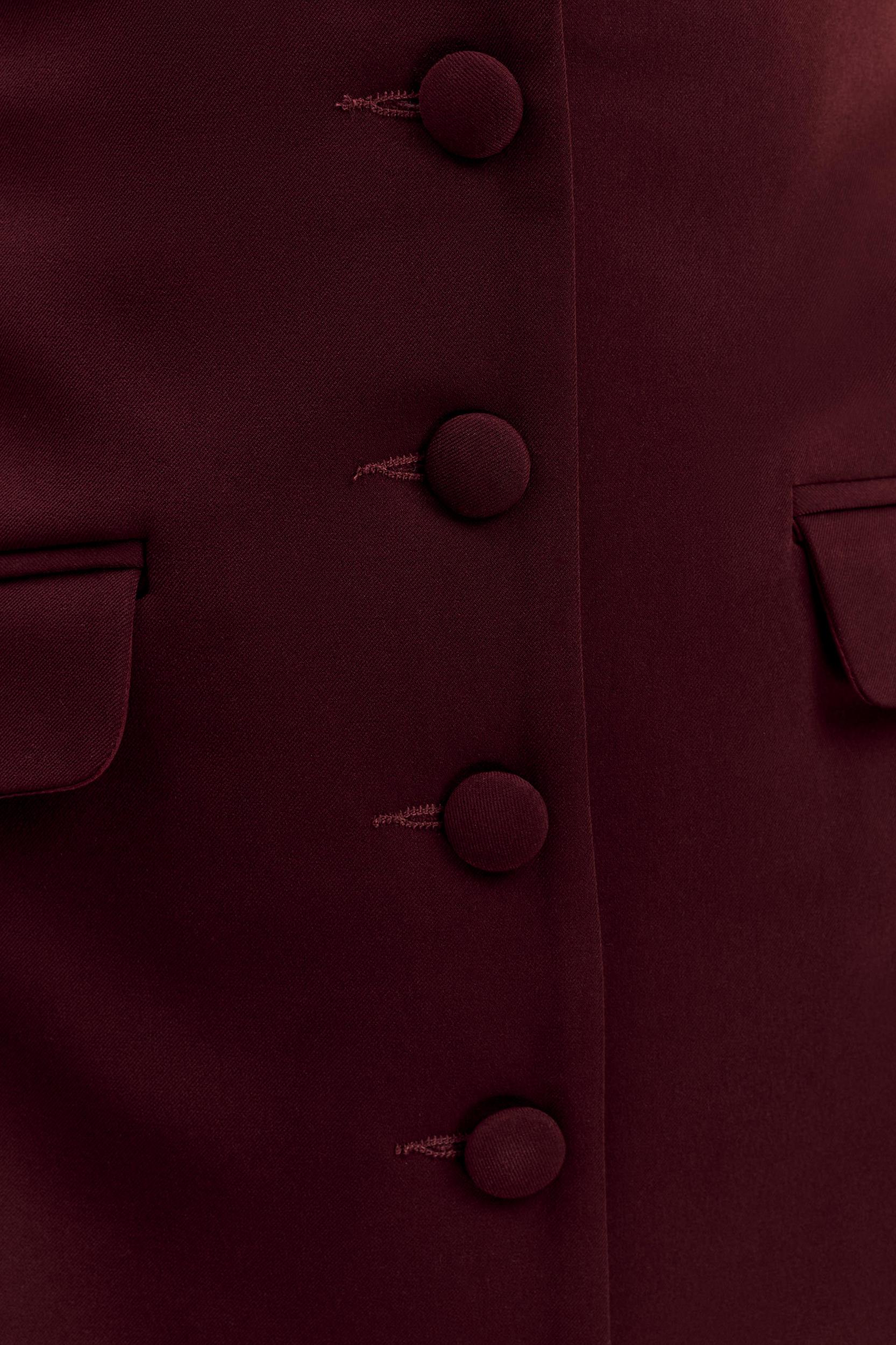 Paolina Collared Suiting Mini Dress - Plum Product Image