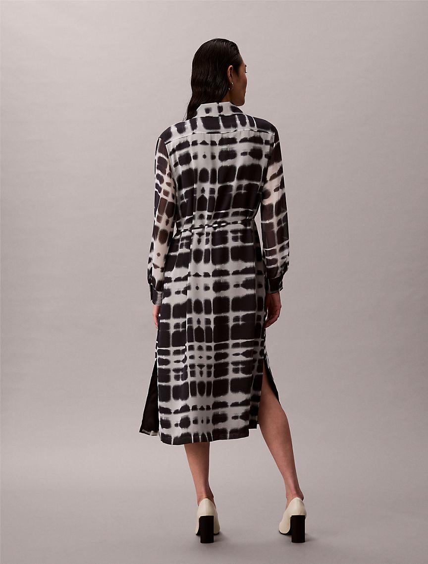 Printed Midi Shirt Dress Product Image