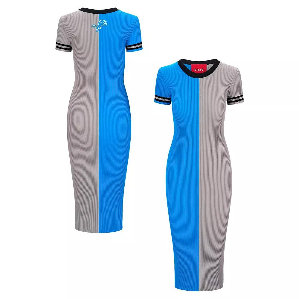 Women's STAUD  Blue/Silver Detroit Lions Colleen Dress, Size: Small Product Image