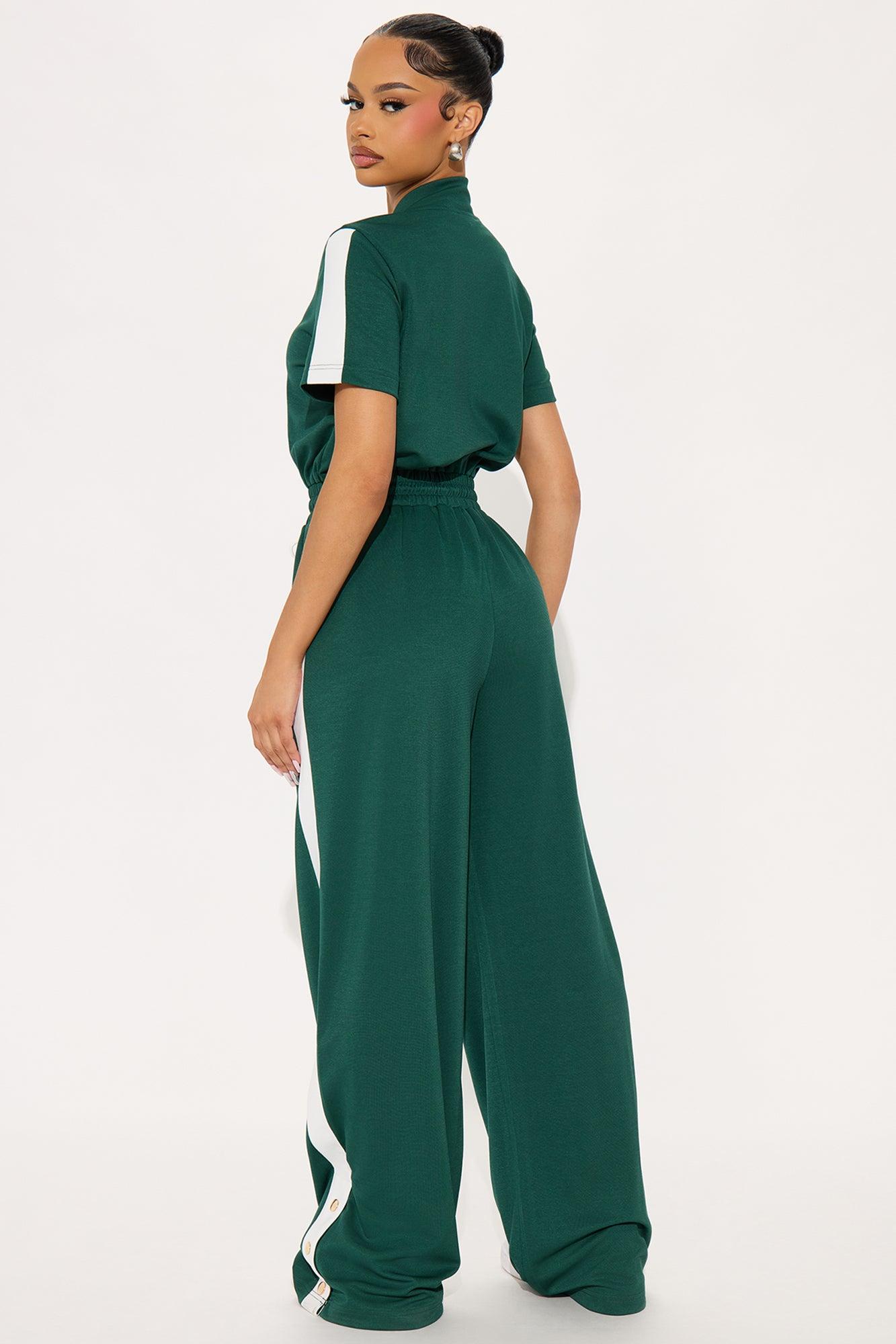 Lianna Short Sleeve Jumpsuit - Hunter Female Product Image