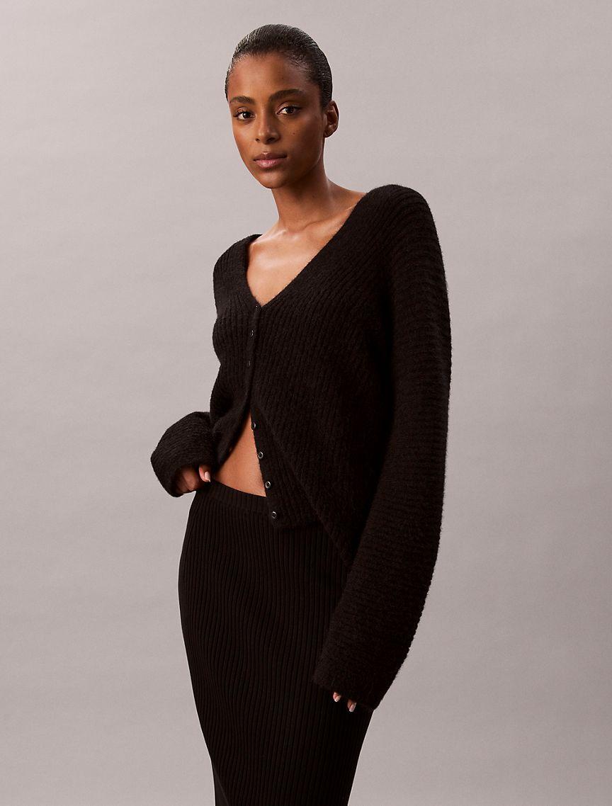 Smooth Cotton Rib Midi Skirt Product Image