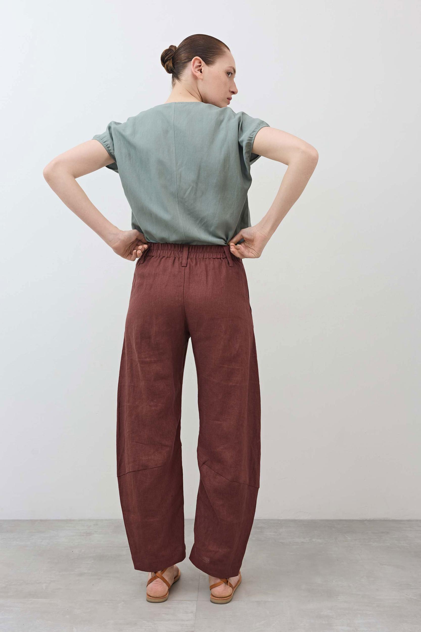 The Uptown Loose Linen Pants Product Image
