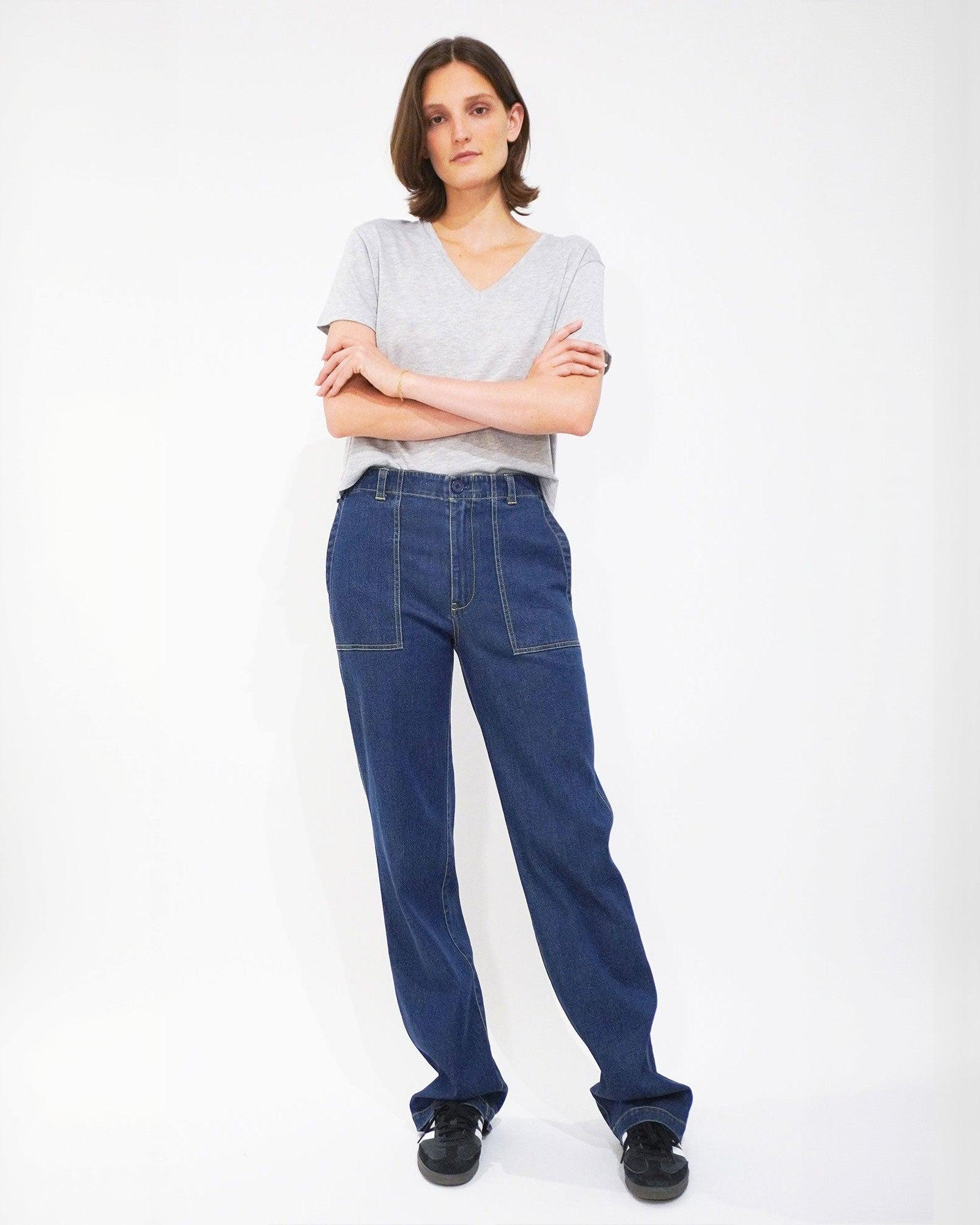 The Denim City Pants - Dark Denim Female Product Image