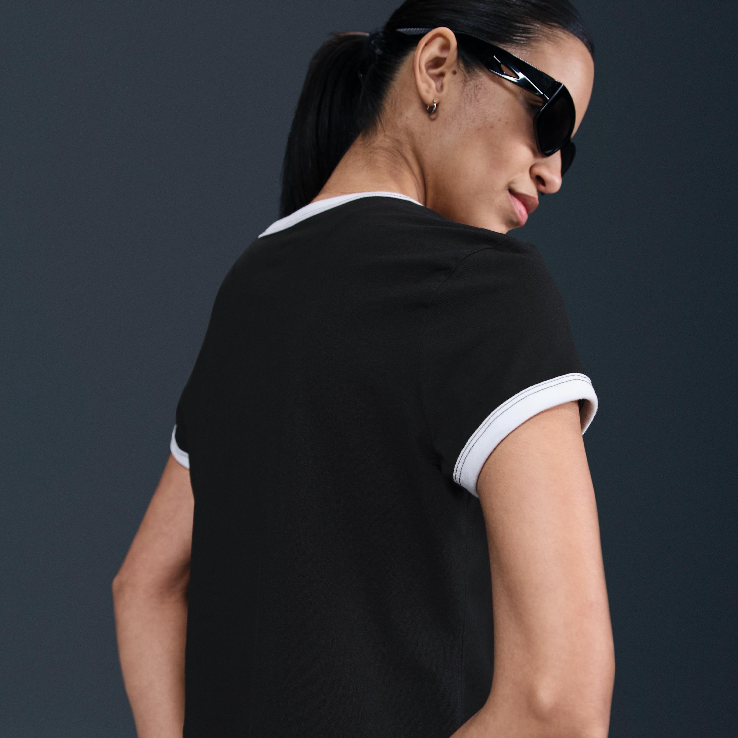 Womens Nike Sportswear Graphic Ringer T-Shirt | IF4072-010 Product Image