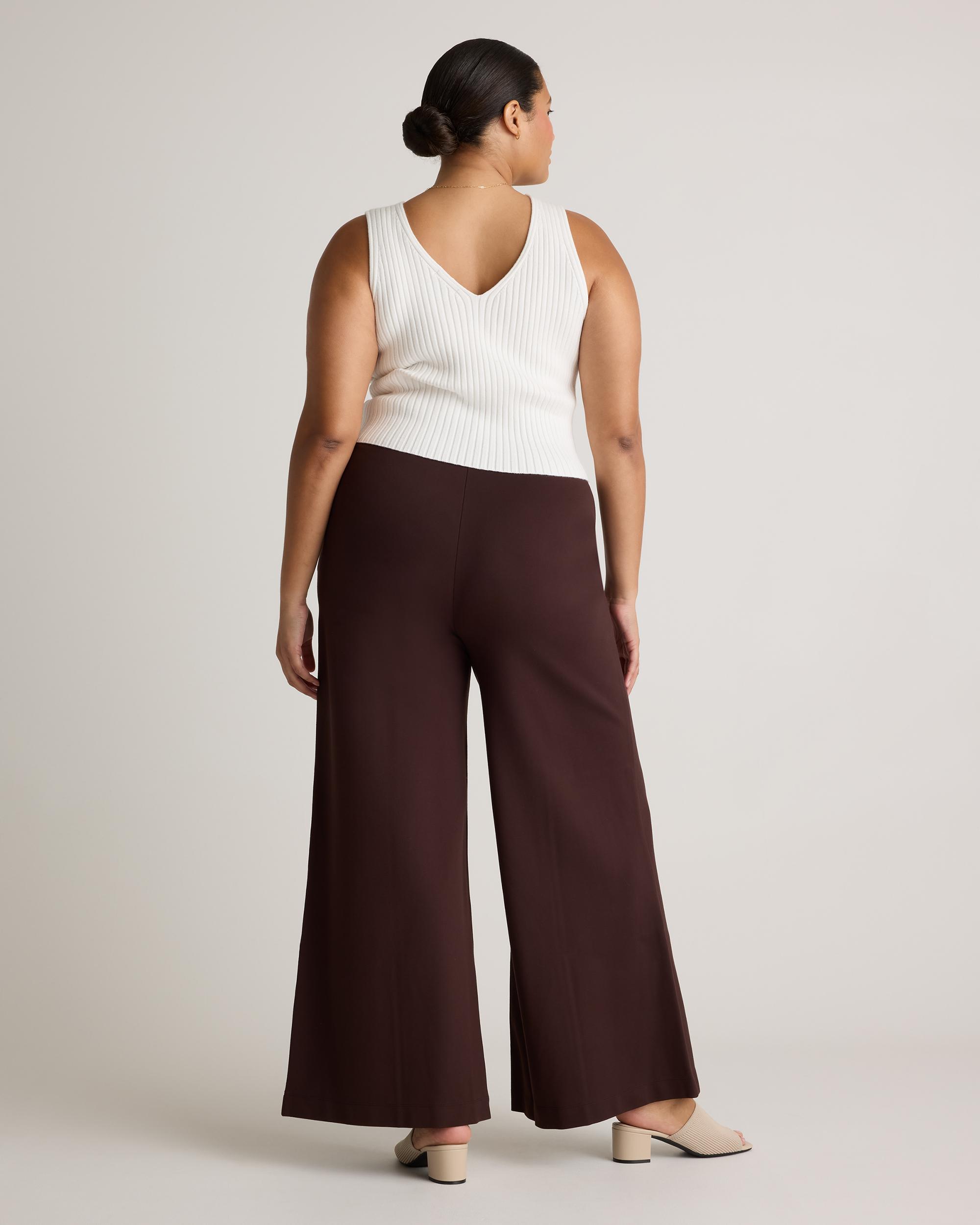 Quince | Women's Ultra-Stretch Ponte Super Wide Leg Pants Size XL, Rayon Product Image