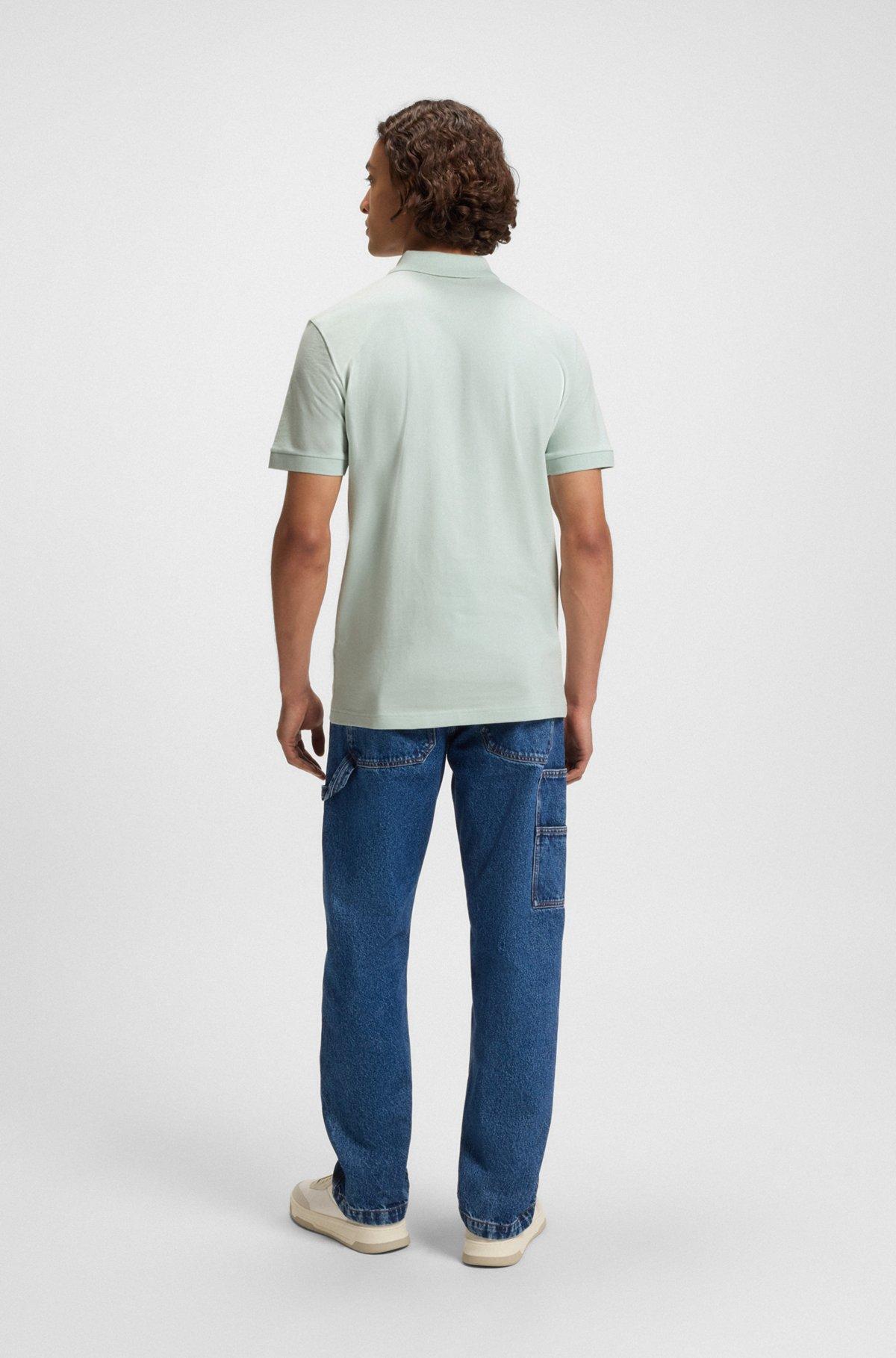 Extra-slim-fit stretch-cotton shirt with logo tape Product Image