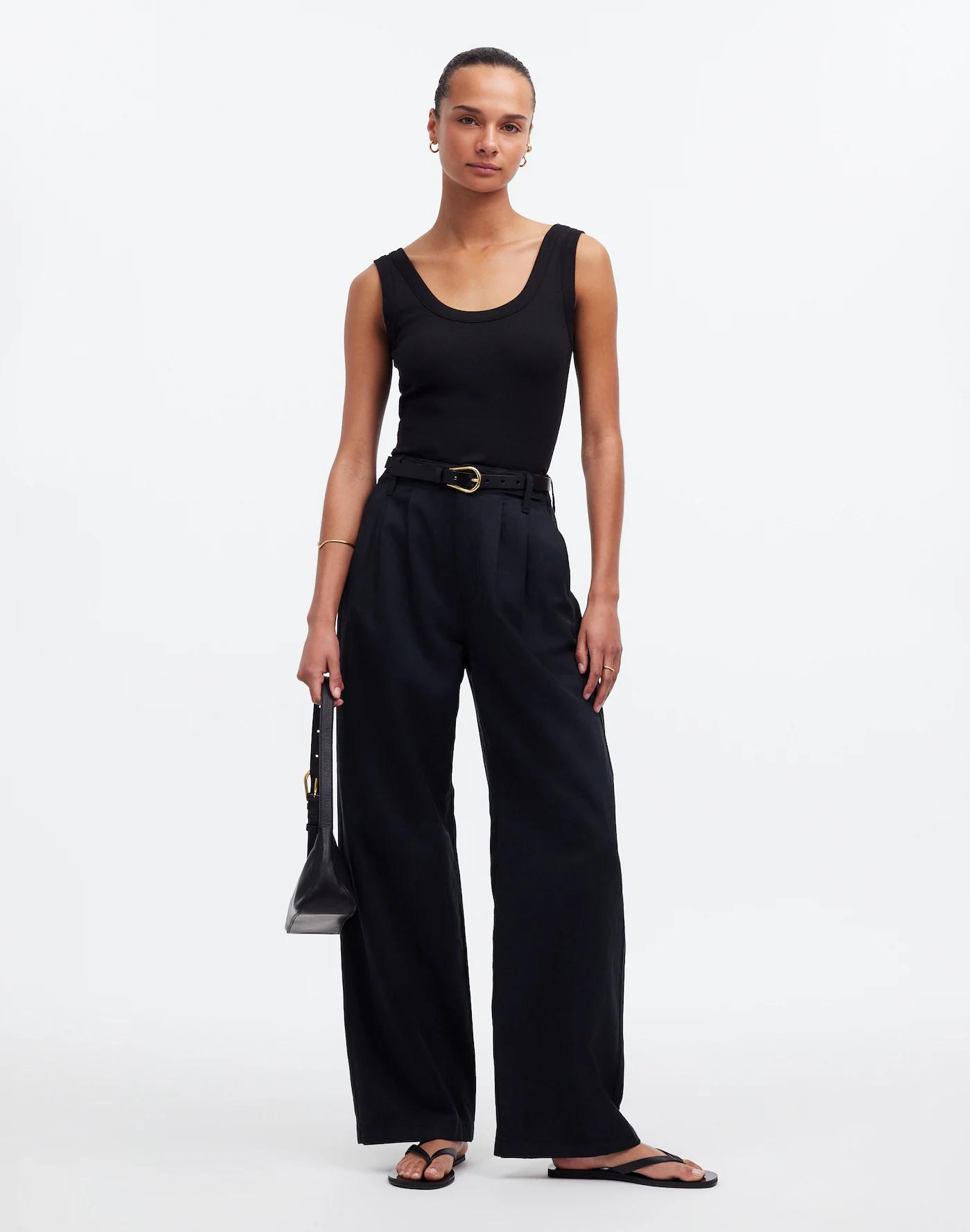 The Petite Harlow Wide-Leg Pant Product Image