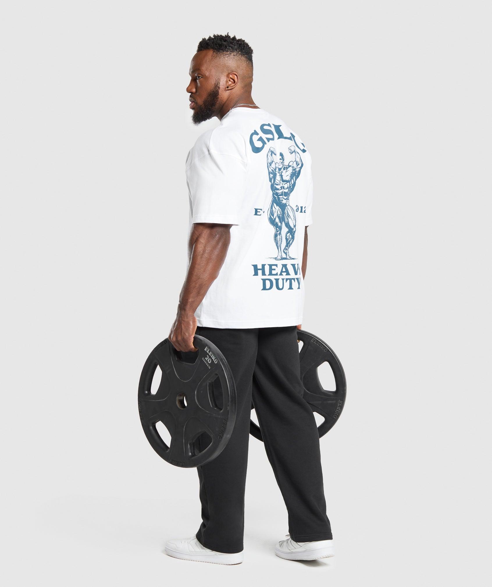 Gymshark Heavy Duty T-Shirt - White Male Product Image