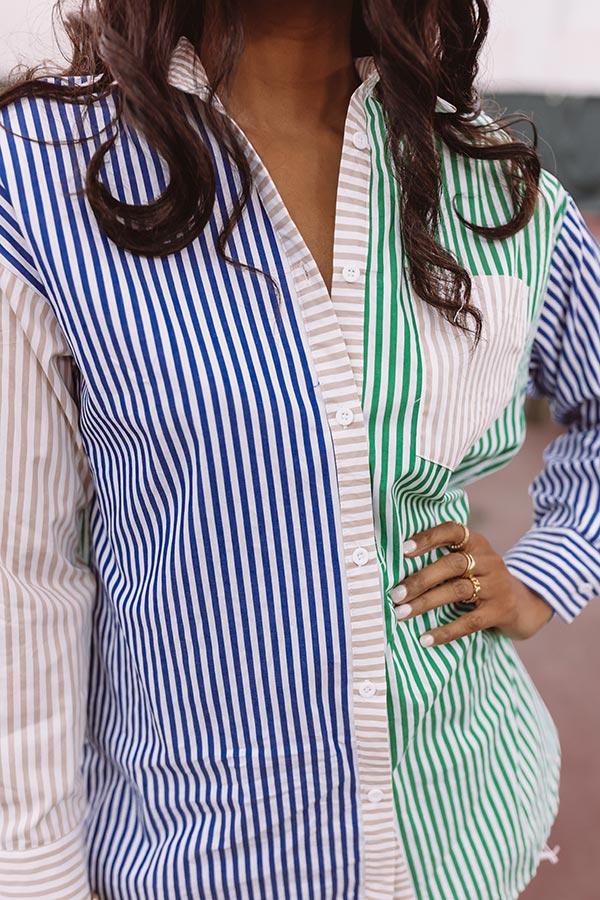 London Landmarks Color Block Button Up Product Image