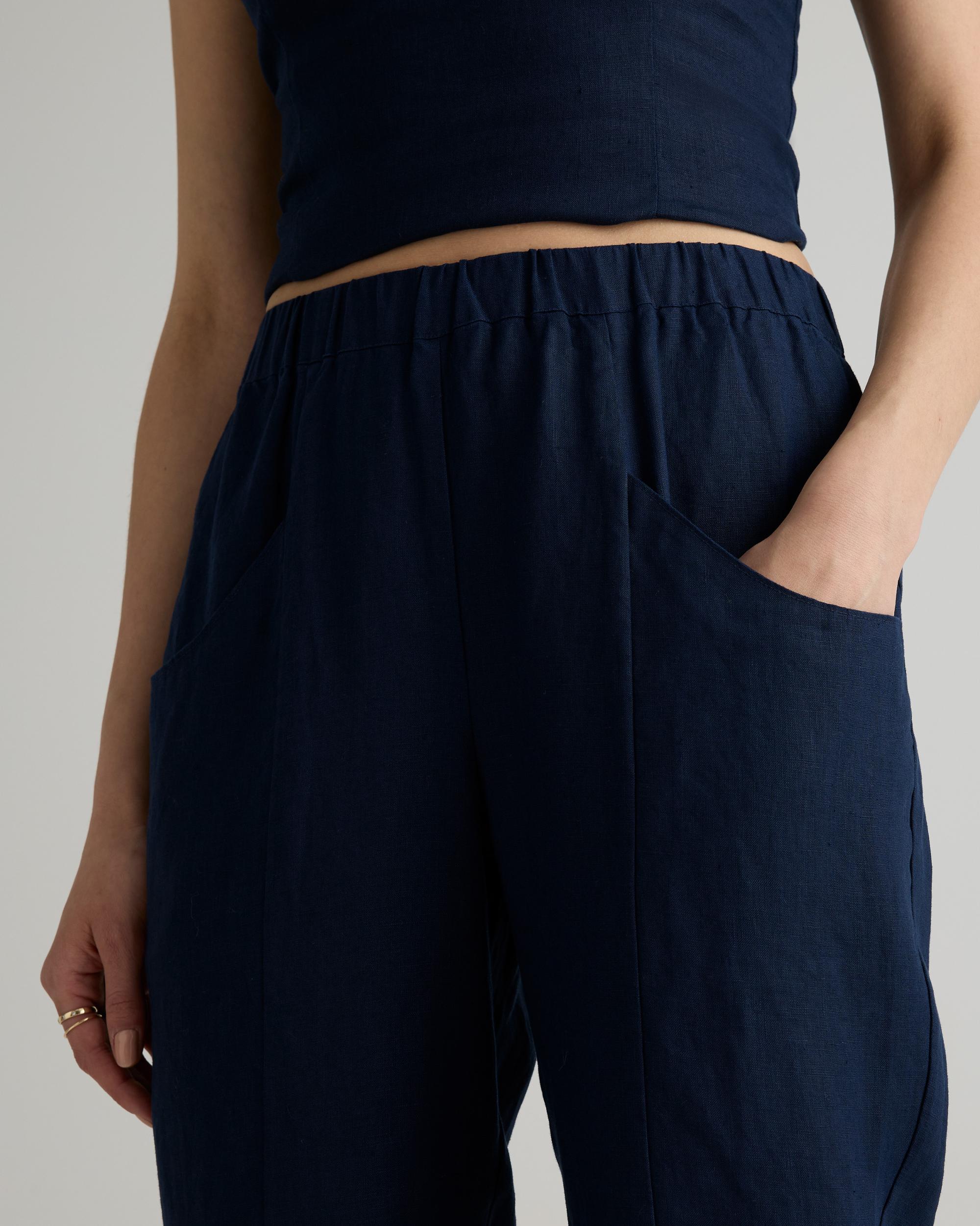 Quince | Women's 100% European Linen Tapered Ankle Pants Product Image