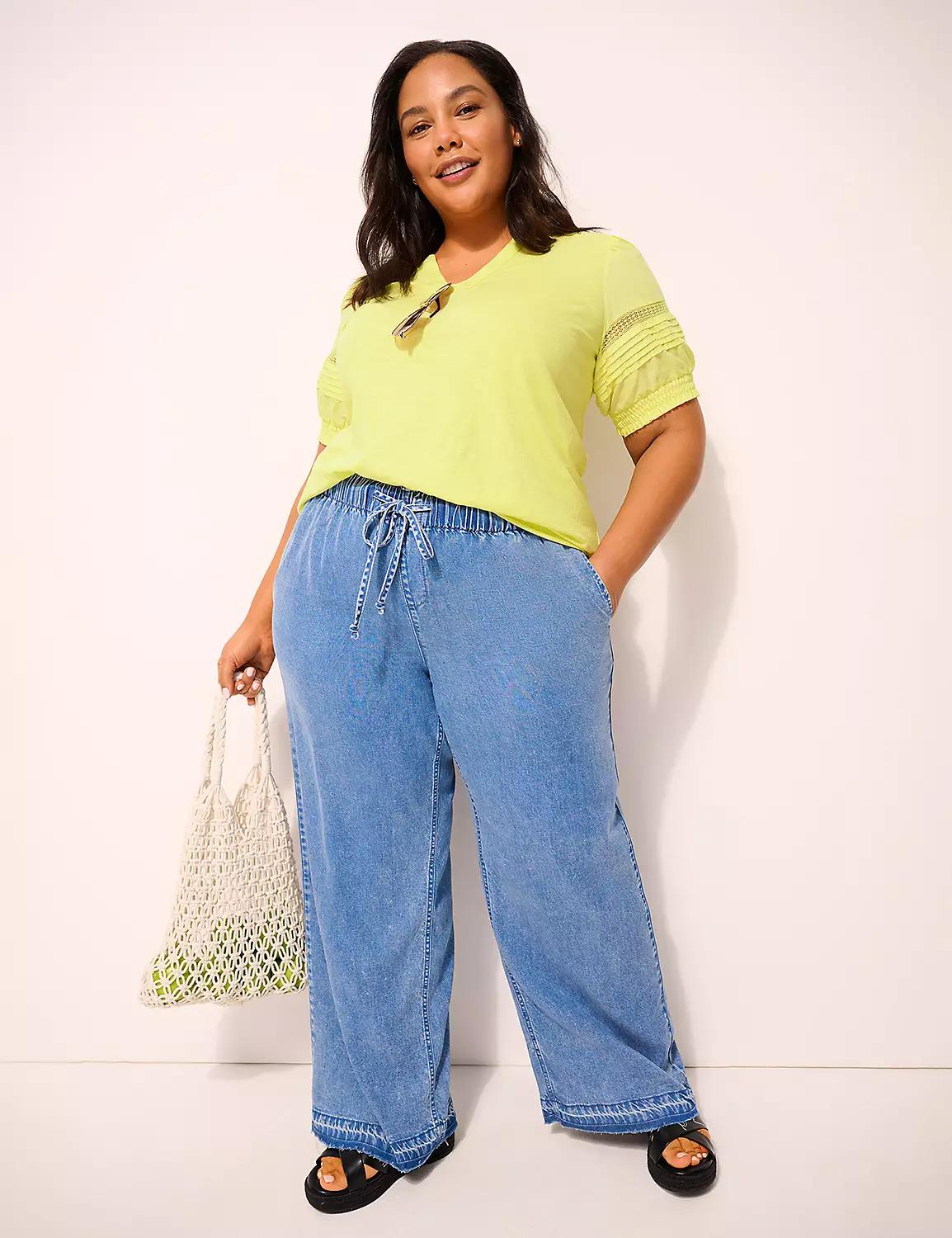 Pull-On Fit Lightweight Denim Relaxed Straight Jean Product Image