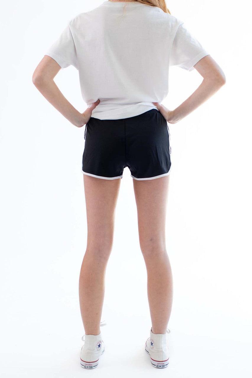 Black Mesh Side Dolphin Shorts Product Image