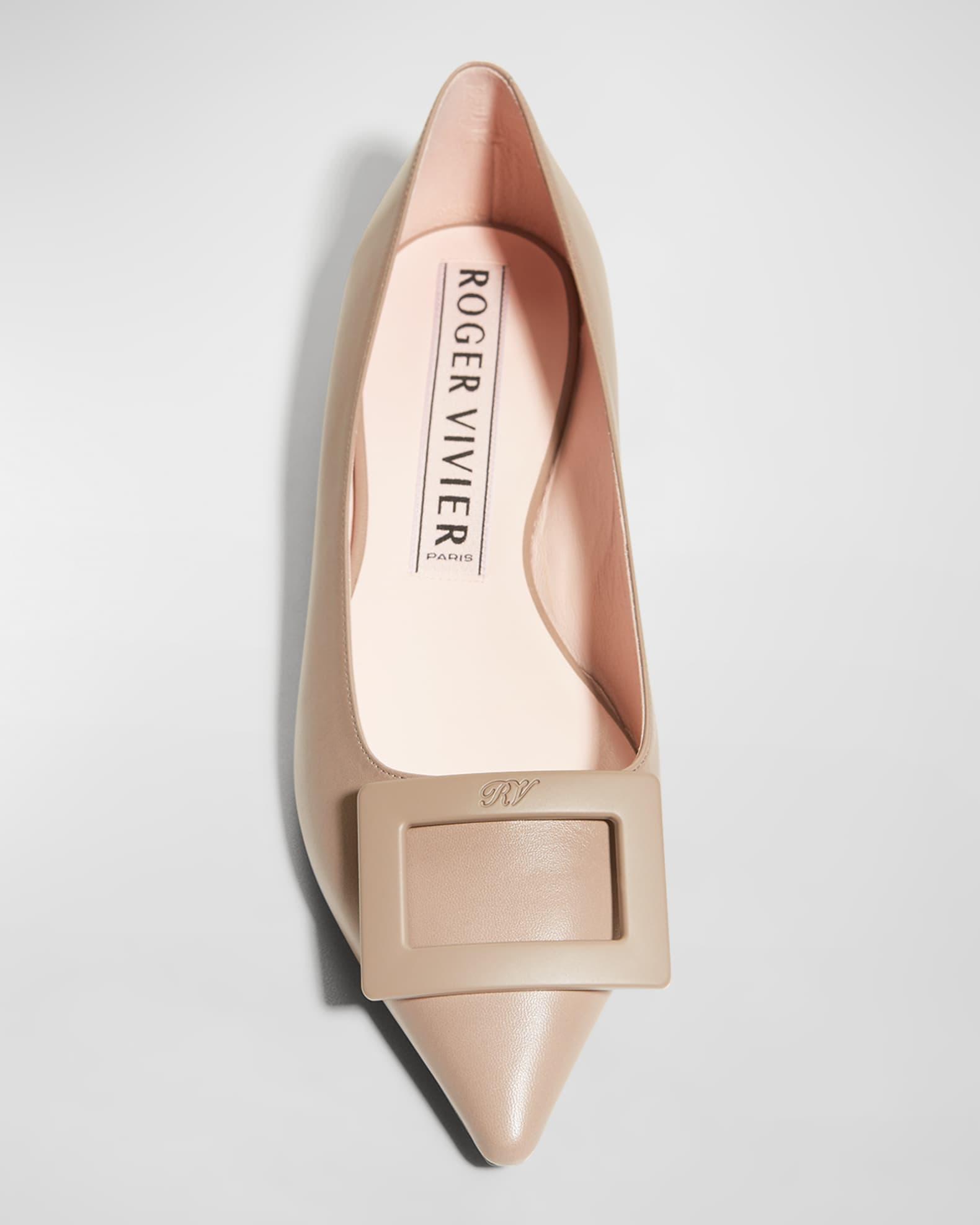 Gommettine Leather Buckle Ballerina Flats Product Image