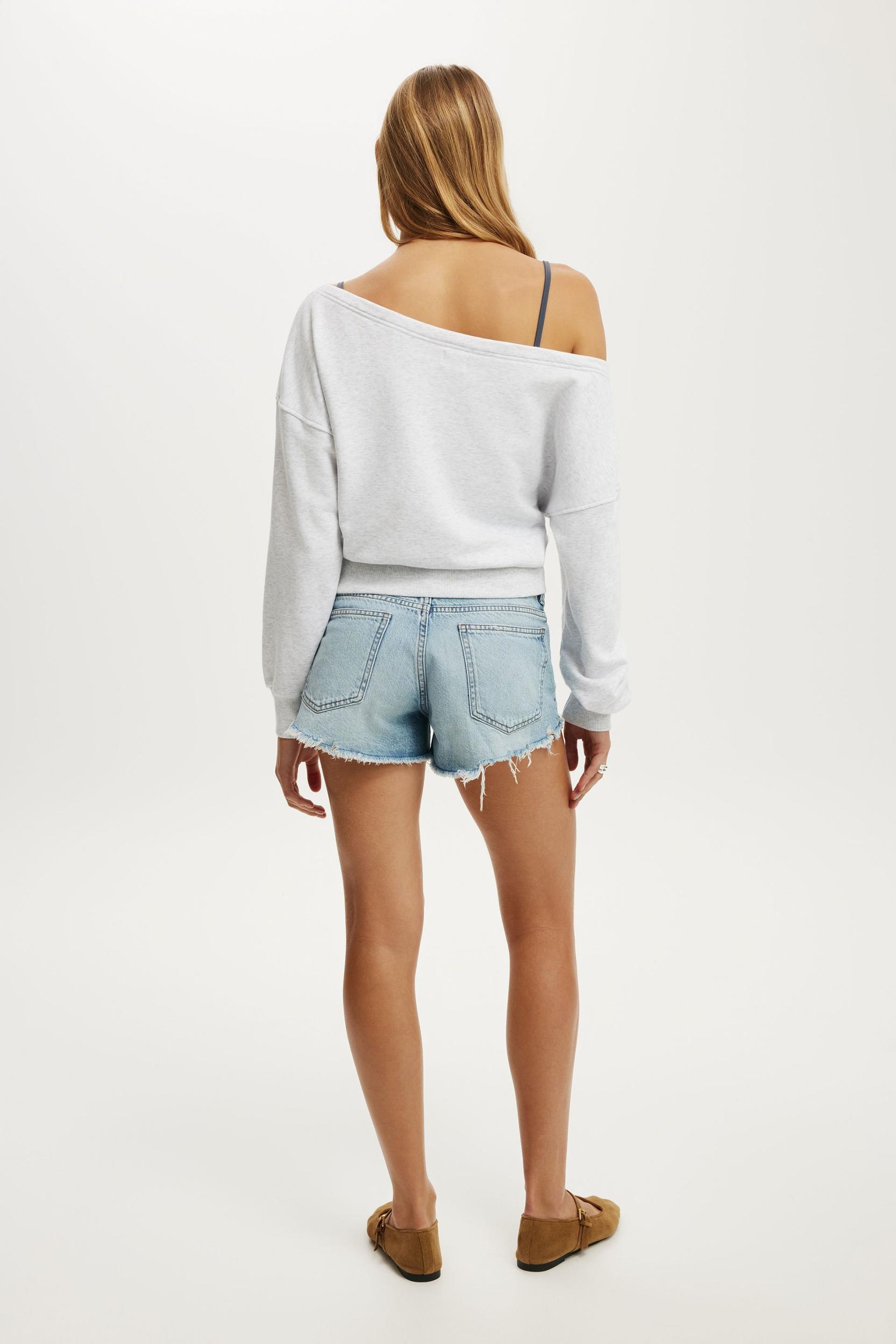 Relaxed Off Shoulder Sweatshirt Product Image