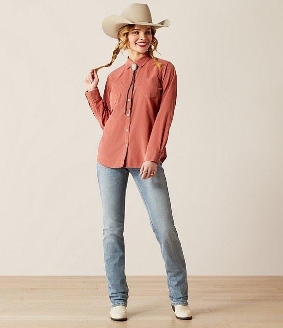 Ariat Billie Jean Corduroy Point Collar Western Yoke Long Sleeve Button Front Shirt Product Image