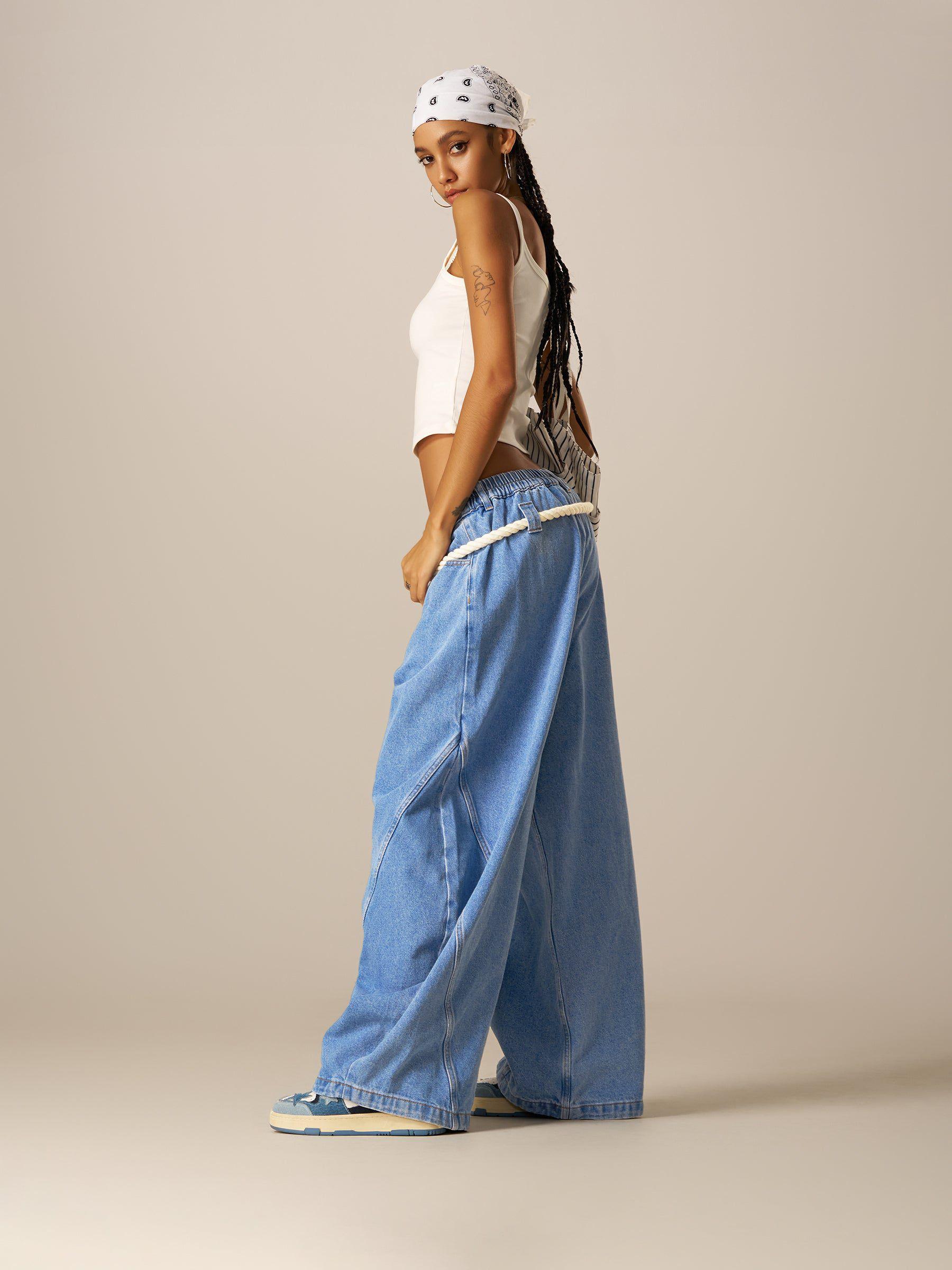 Aelfric Eden Super Baggy Drawstring Waist Jeans Product Image