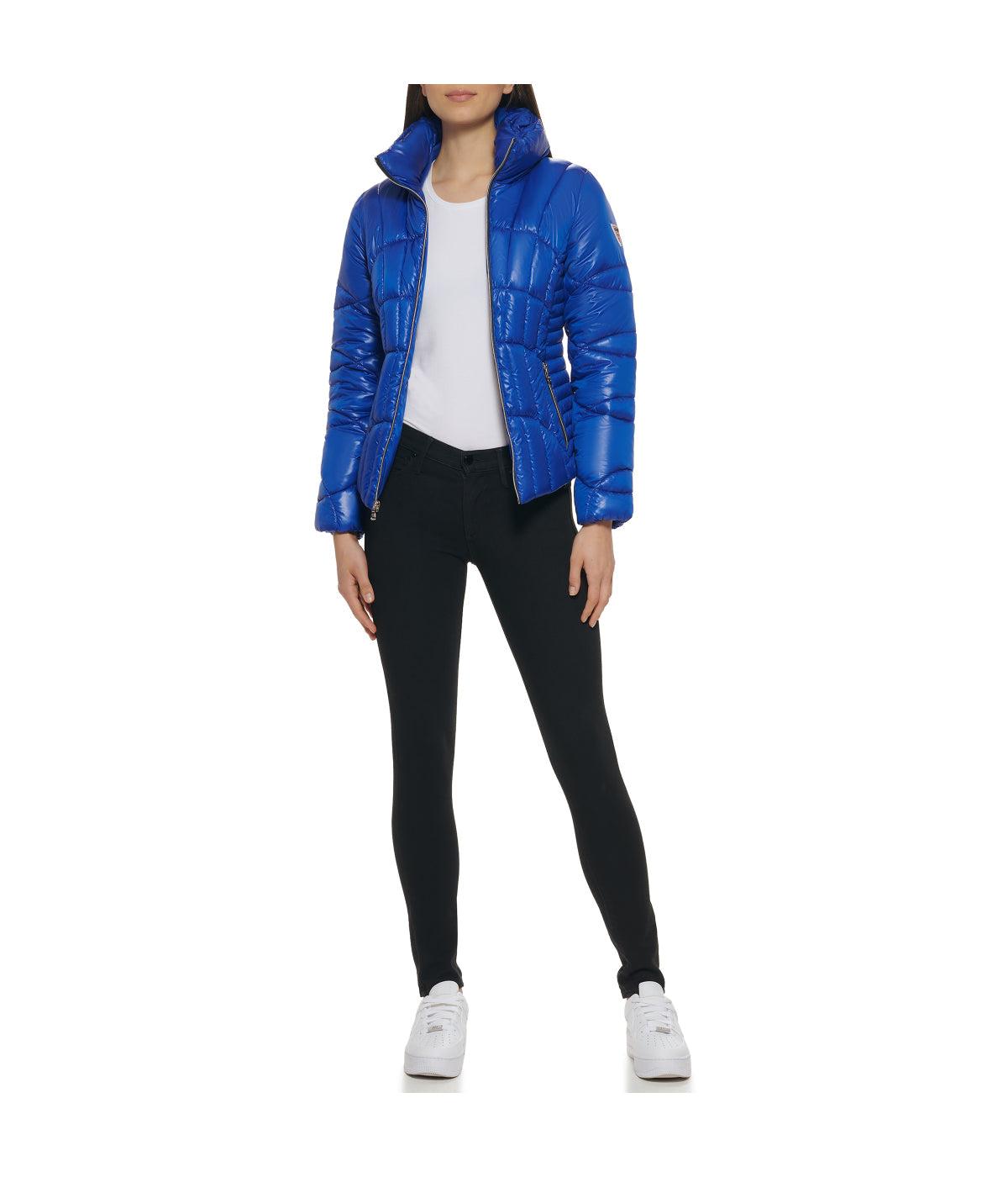 Quilted Puffer Jacket Indigo Product Image