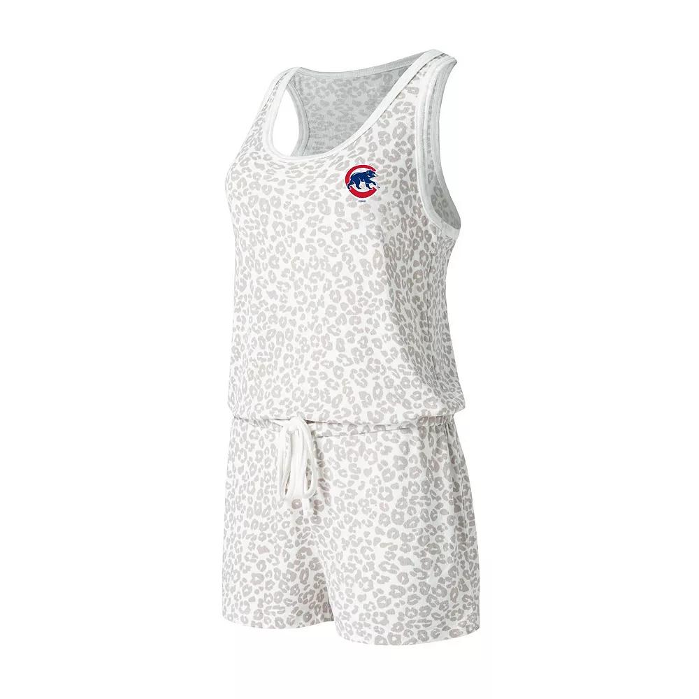 Women's Concepts Sport Cream Chicago Cubs Montana Hacci Knit Romper,  Product Image