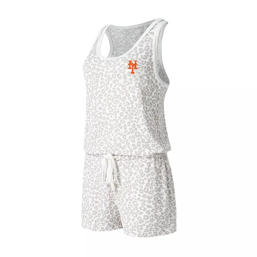 Women's Concepts Sport Cream Chicago Cubs Montana Hacci Knit Romper,  Product Image