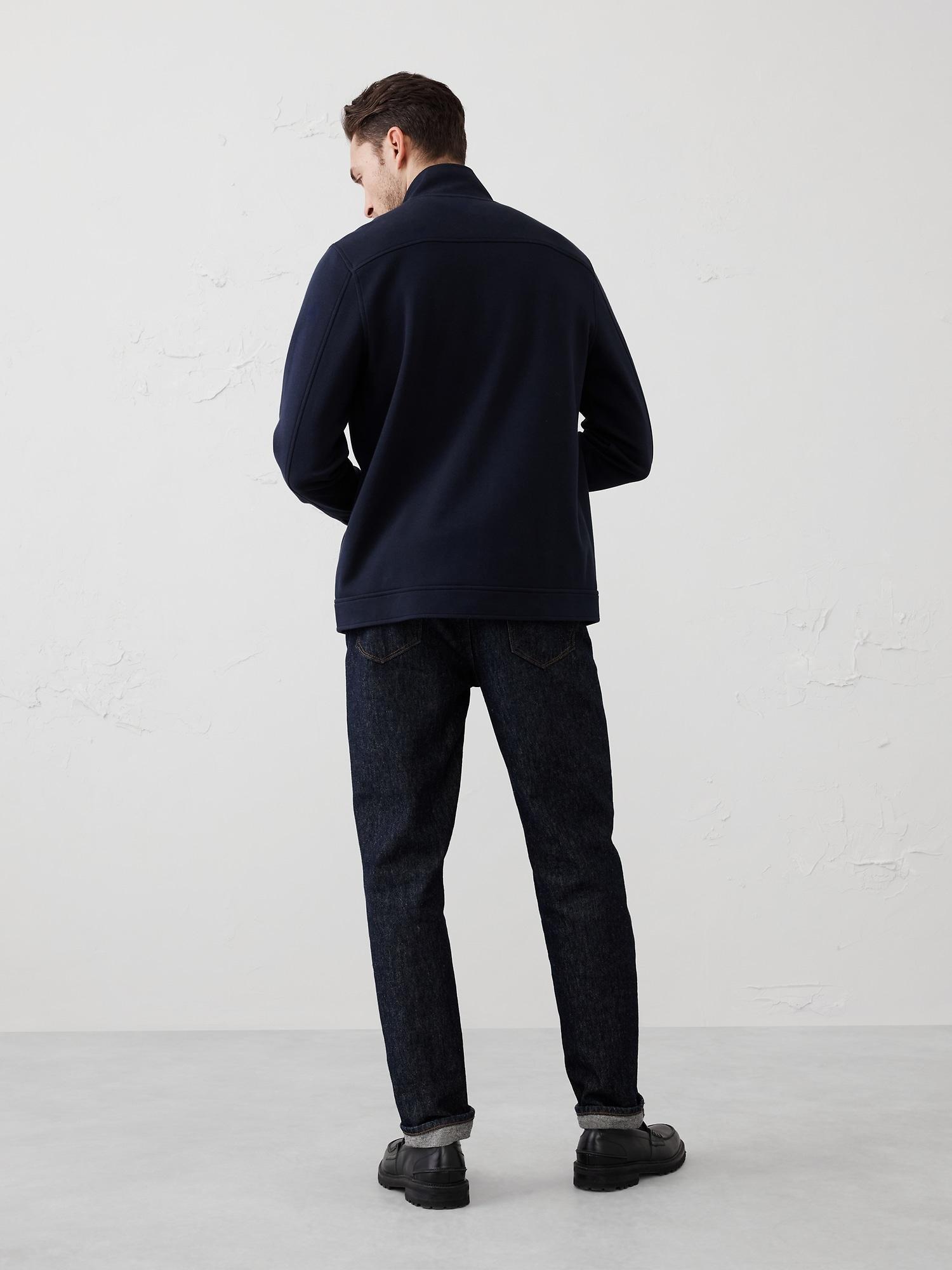 Pique Mock-Neck Jacket Product Image