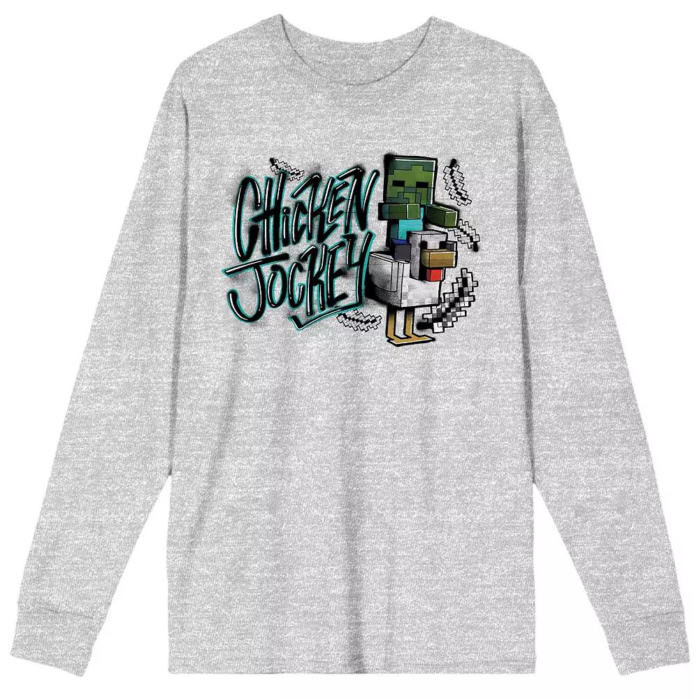 Men's Minecraft Chicken Jockey Long Sleeve Tee,  Product Image