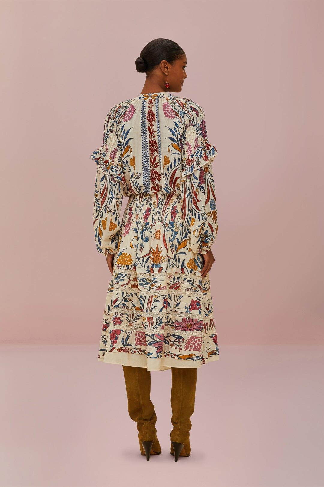 Cream Romantic Lightness Midi Skirt Product Image