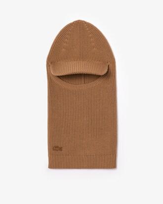 Ribbed Wool Balaclava with Visor Product Image