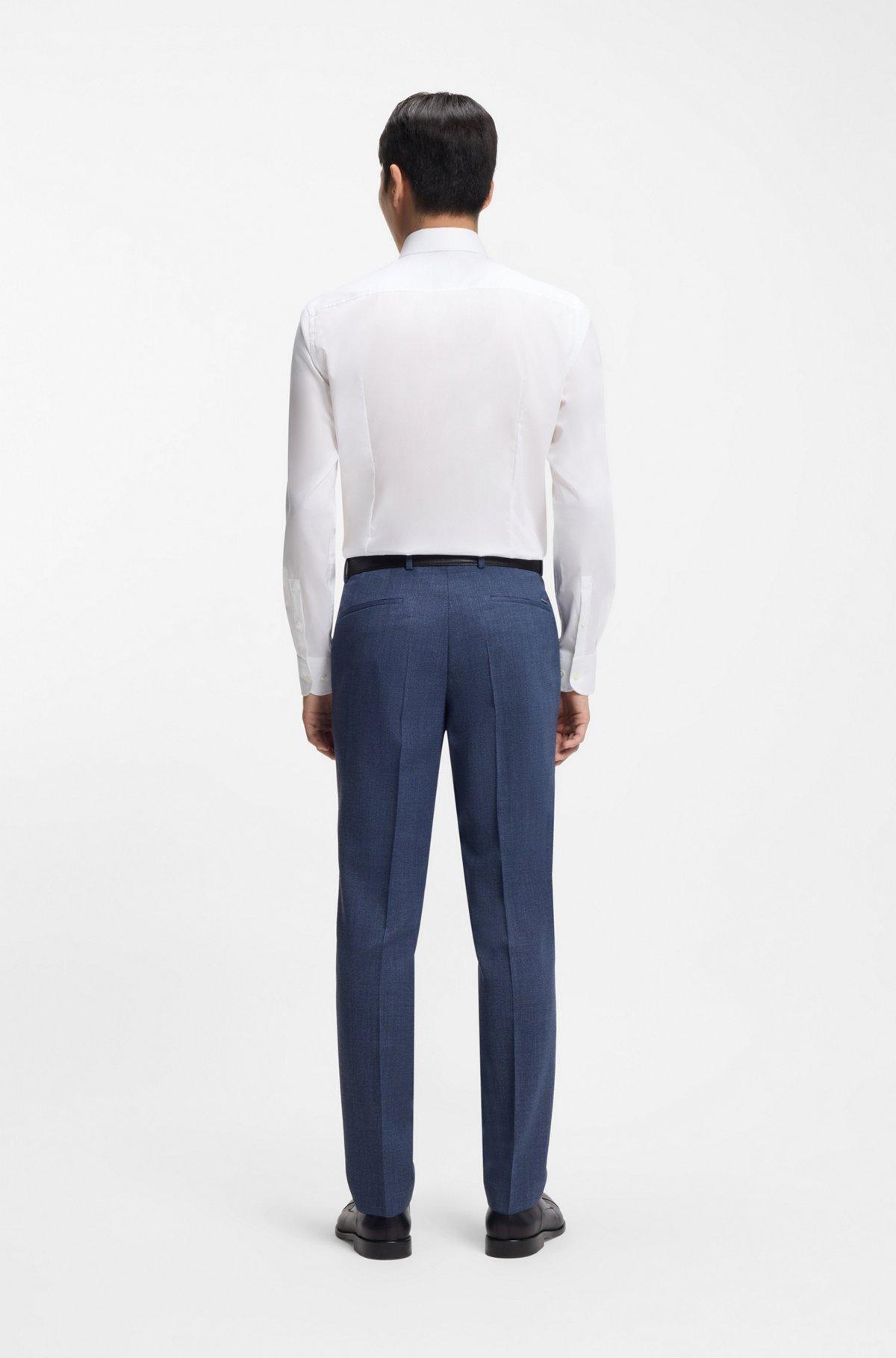 Slim-fit shirt in easy-iron cotton poplin Product Image