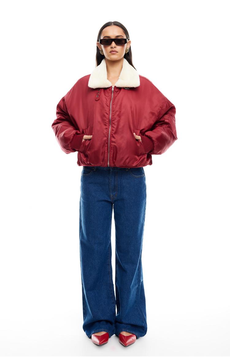 Lioness Carla Mulberry Puffer Jacket Product Image