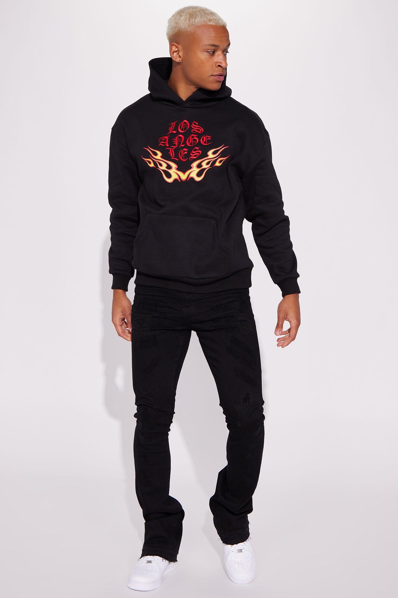 Do You Mind Stacked Skinny Flare Jeans - Black Product Image