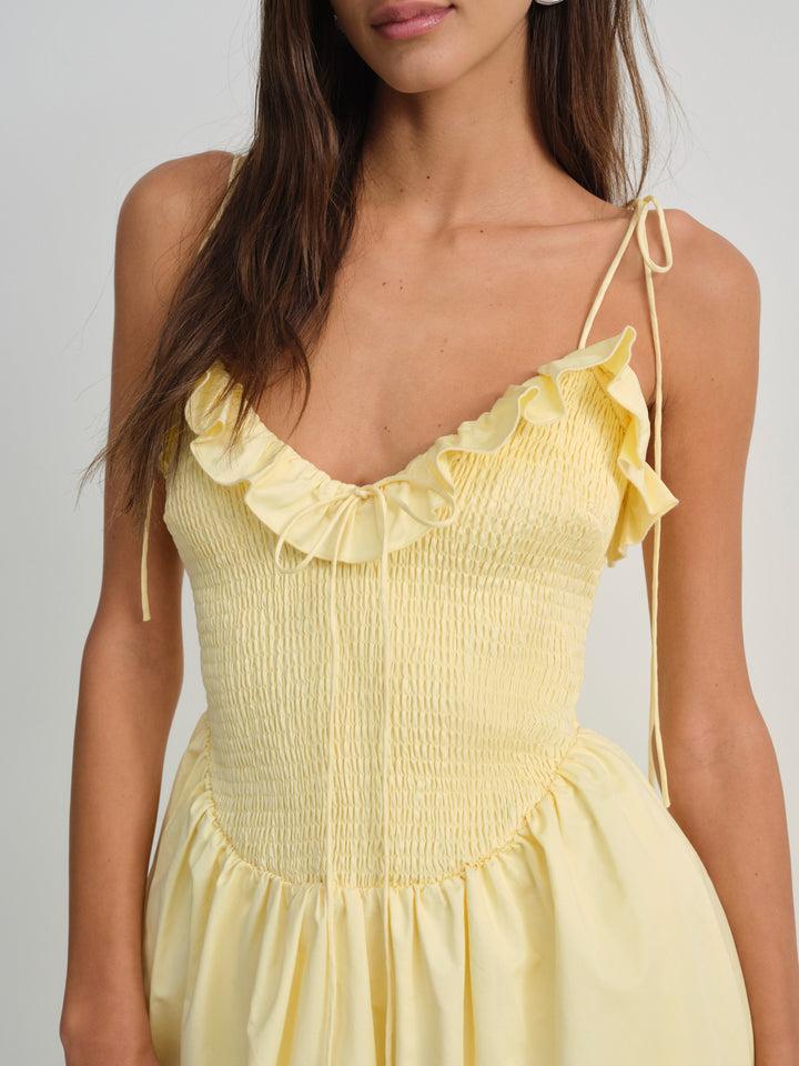Bethany Midi Dress — Yellow Product Image