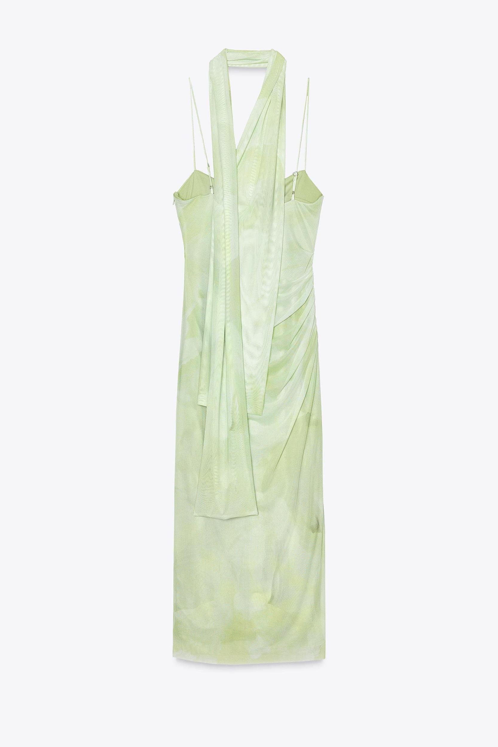 TULLE MIDI DRESS WITH SCARF Product Image