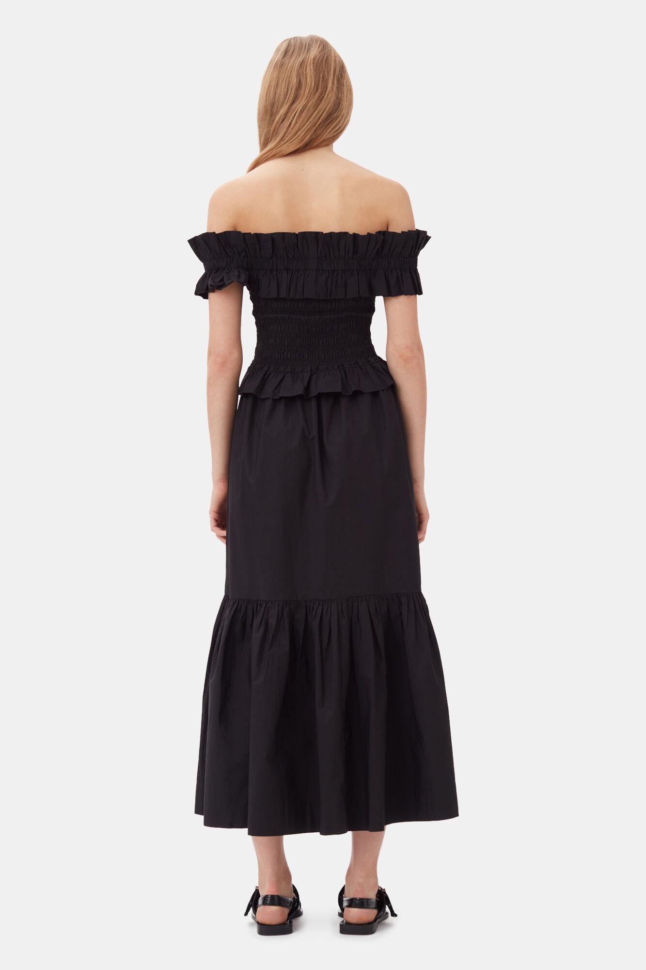 Cotton Poplin Off-Shoulder Smock Top Product Image