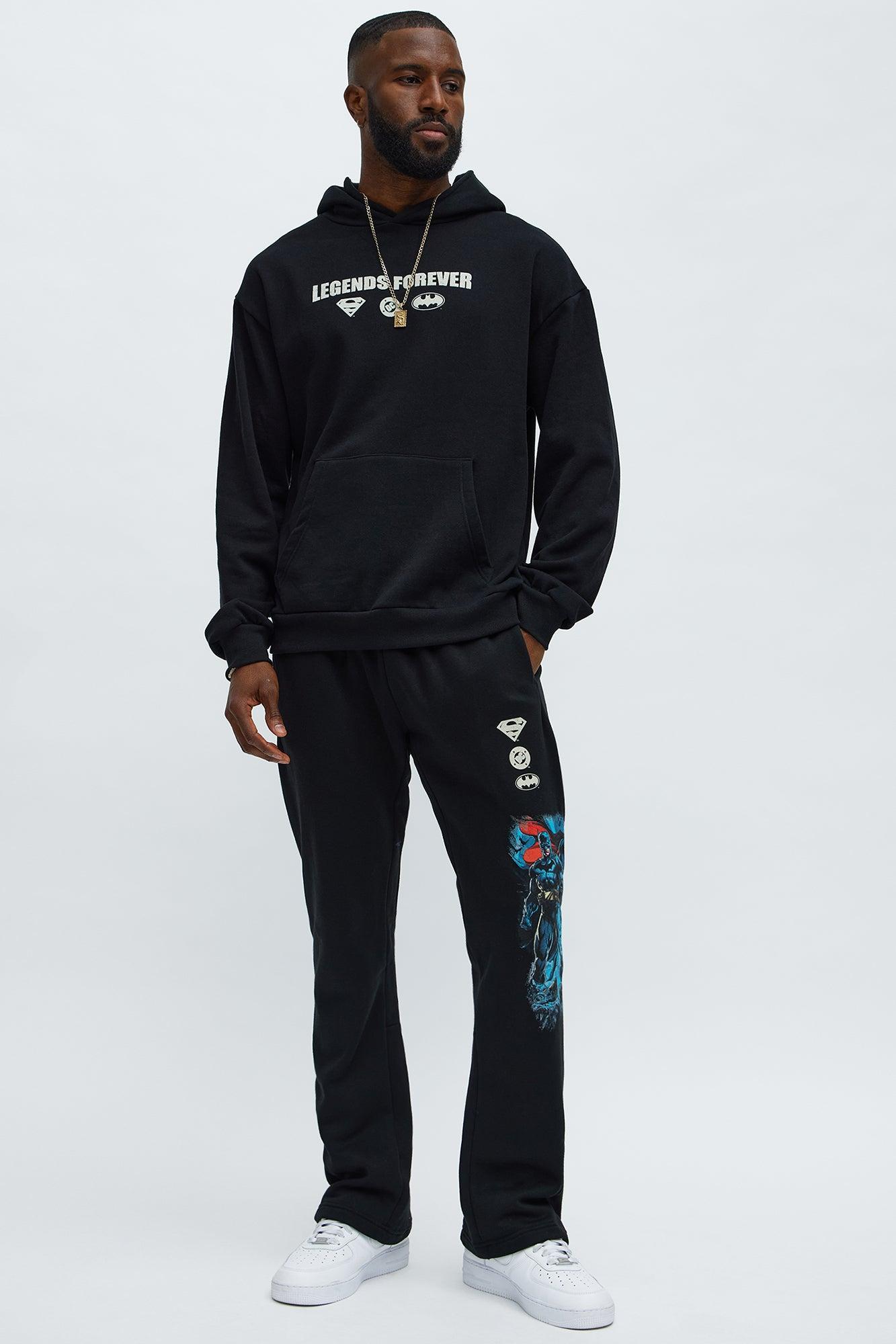 Batman Superman Best Heroes Sweatpants - Black Product Image