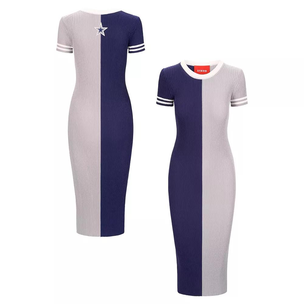 Women's STAUD  Navy/Silver Dallas Cowboys Colleen Dress, Size: Small, Blue Product Image