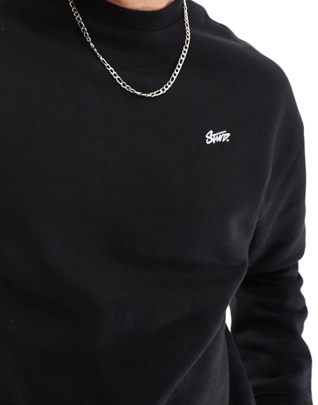 Pull&Bear STWD sweatshirt in black Product Image