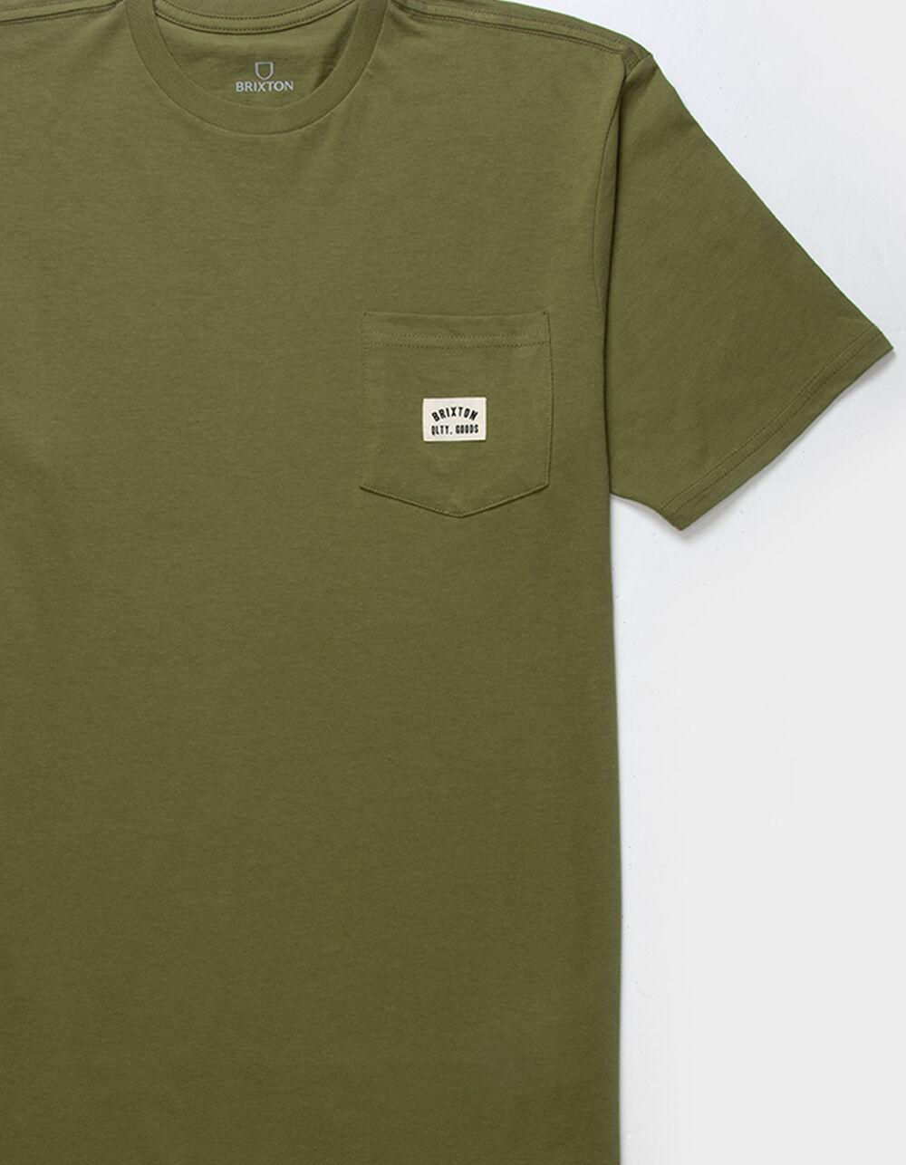 BRIXTON Woodburn Mens Pocket Tee - OLIVE Product Image