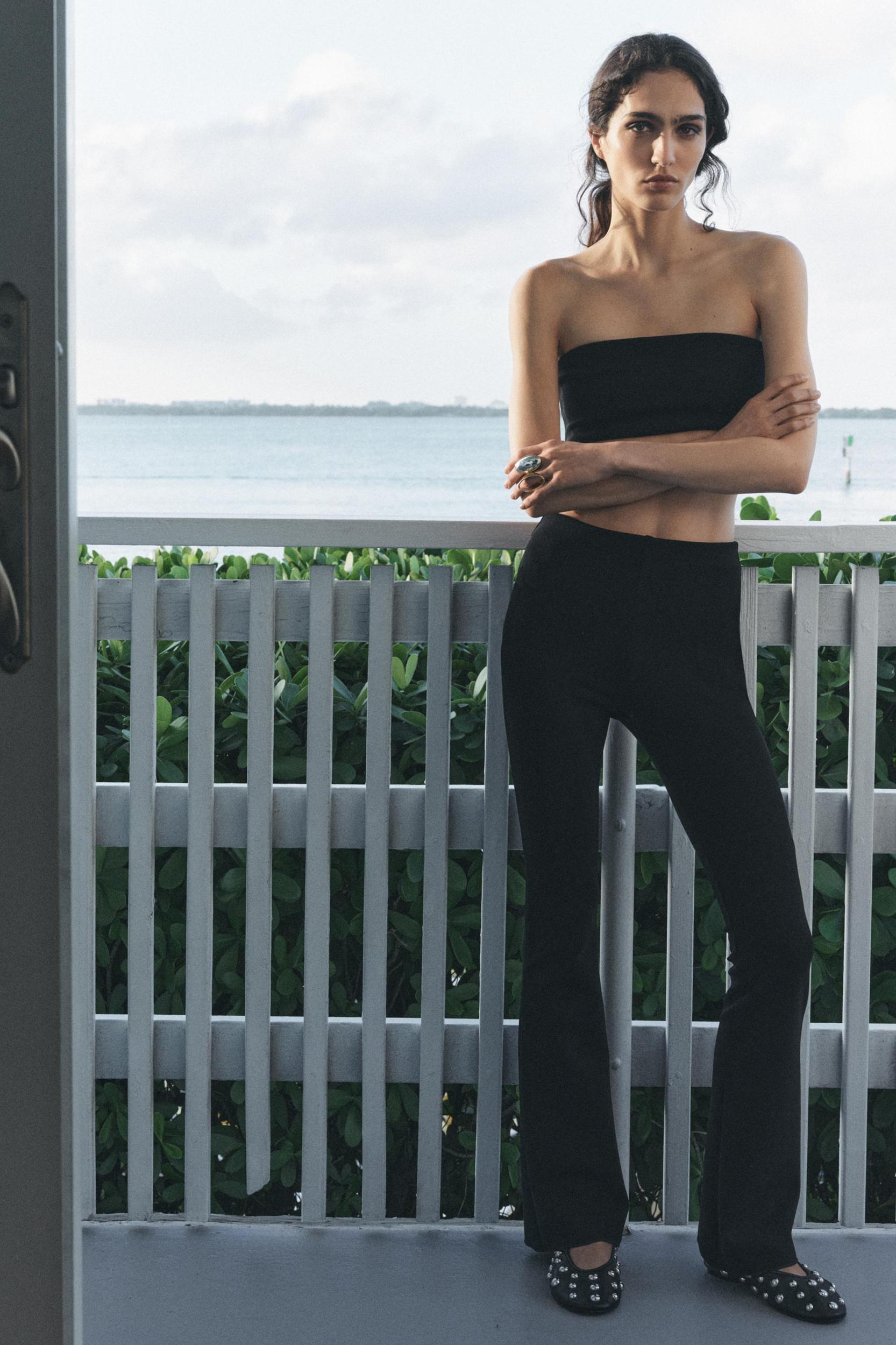 STRETCH FLARE PANTS Product Image