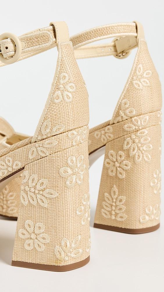 Alexandre Birman Maxi Clarita Embroidery Sandals 120mm | Shopbop Product Image
