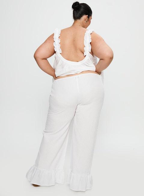 Santabelle Frill Pants White Curve Product Image