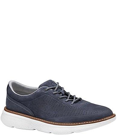 Johnston  Murphy Mens Hayden Perforated Nubuck U-Throat Lace Up Oxfords Product Image