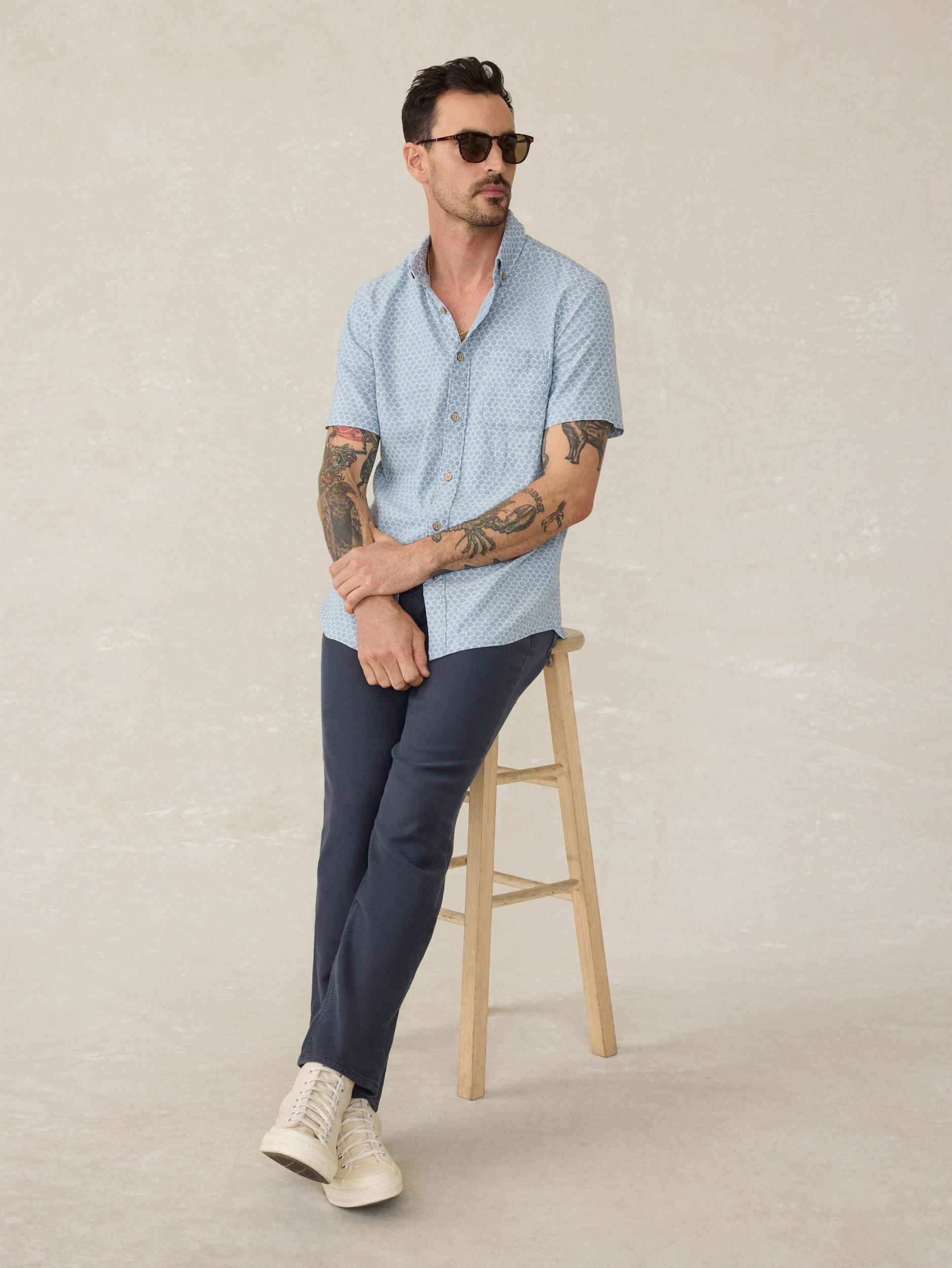 Stretch Terry 5-Pocket Pant - Navy Male Product Image