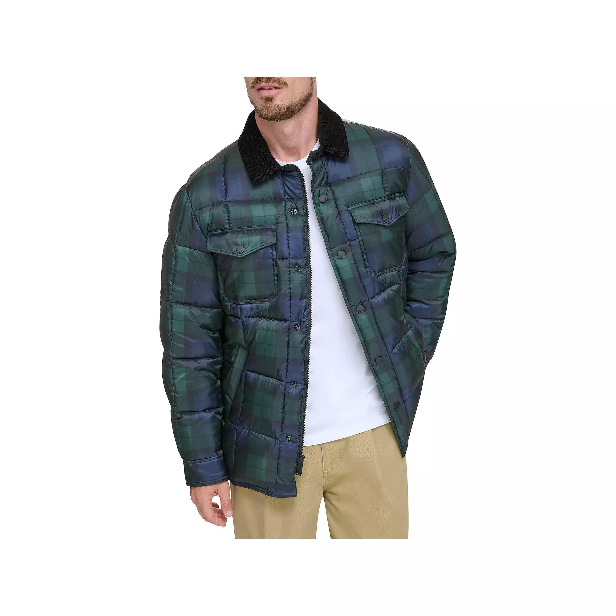 Mens Dockers Midweight Quilted Shacket with Corduroy Collar Product Image