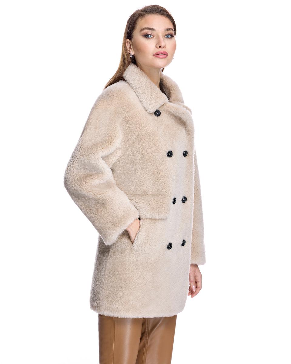 Lamb's Wool Pea Coat-Maximilian Product Image