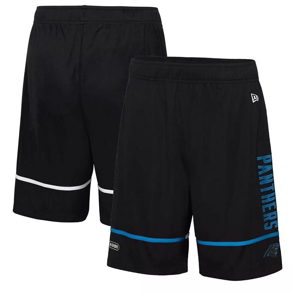 Men's New Era Black Carolina Panthers Combine Authentic Rusher Training Shorts, Size: XL Product Image